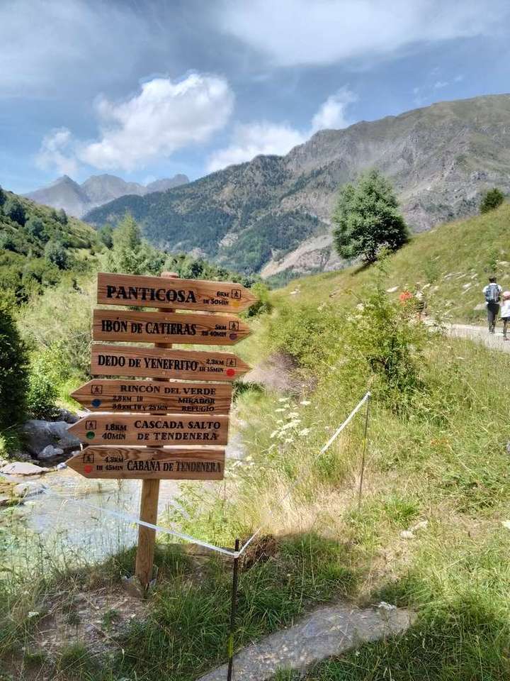 Drop off Panticosa train - signs of villages